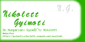 nikolett gyimoti business card